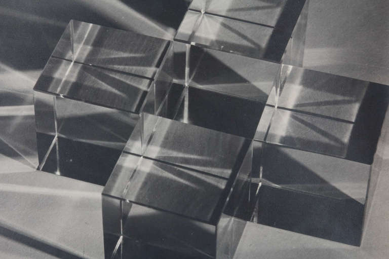 Light Cubes  - silver gelatin print - Photograph by Carlotta Corpron