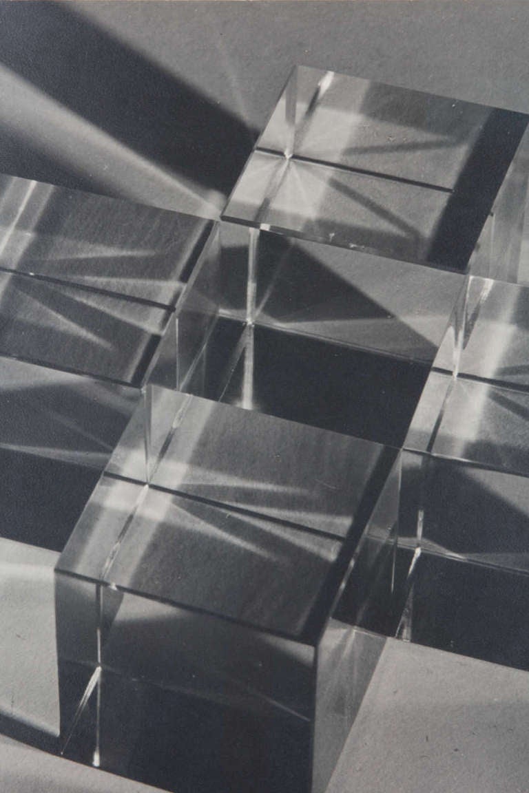 Light Cubes  - silver gelatin print - Modern Photograph by Carlotta Corpron