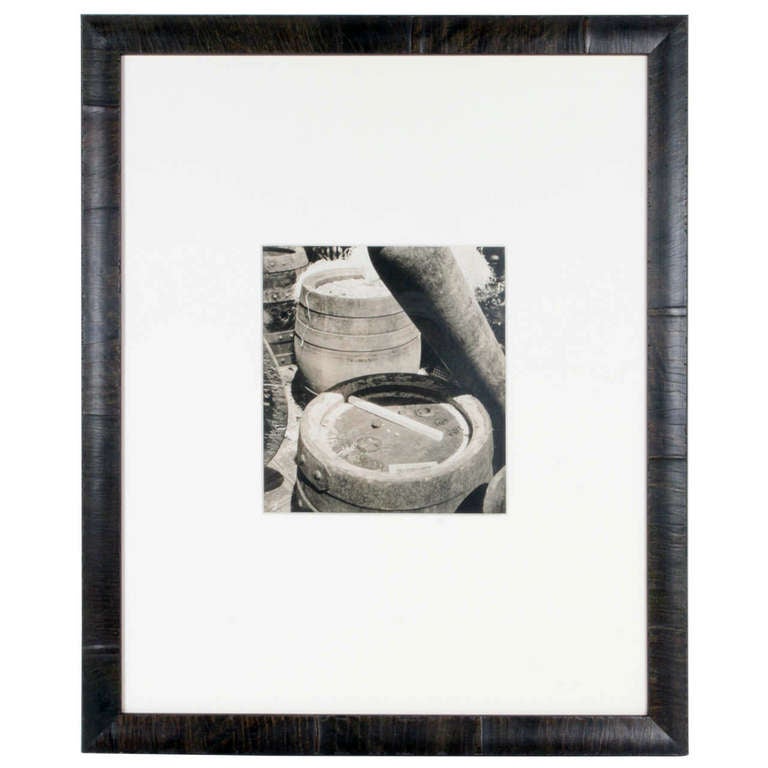 Donald Deskey Black and White Photograph - Barrels - silver gelatin print