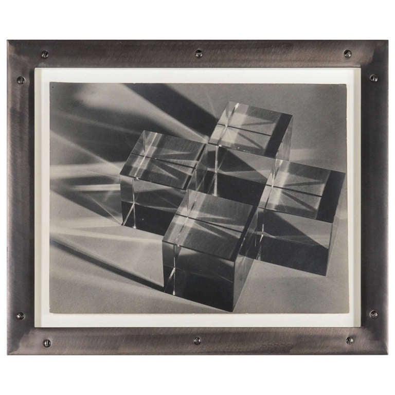 Carlotta Corpron Black and White Photograph - Light Cubes  - silver gelatin print