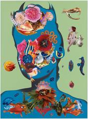 The denial of death 2 - 1, Ashkan Honarvar, Mixed Media, Collage, Figurative