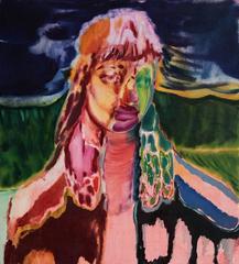 Twitching Eye, Maja Ruznic, Oil Paint, Figurative Abstraction, Portrait