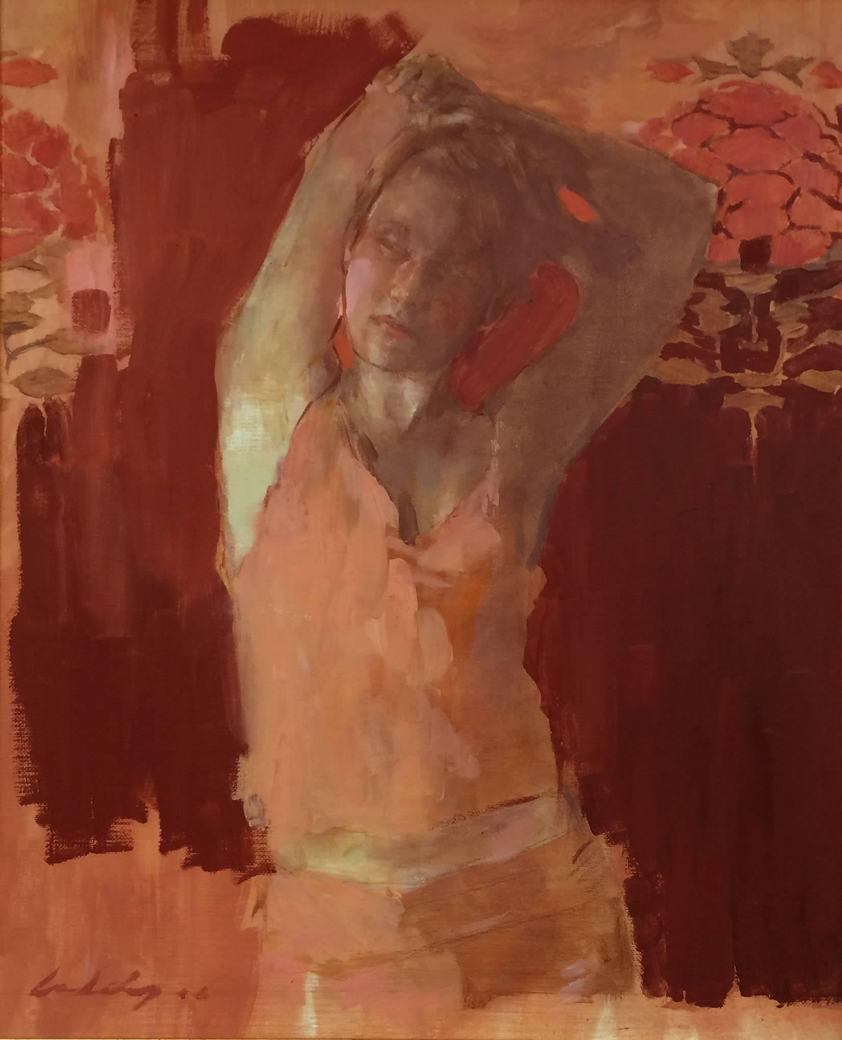 Greg Calibey Portrait Painting - Arms Overhead