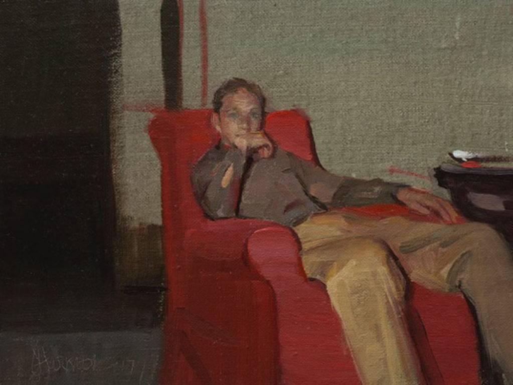 Johanna Harmon Figurative Painting - His Favorite Chair