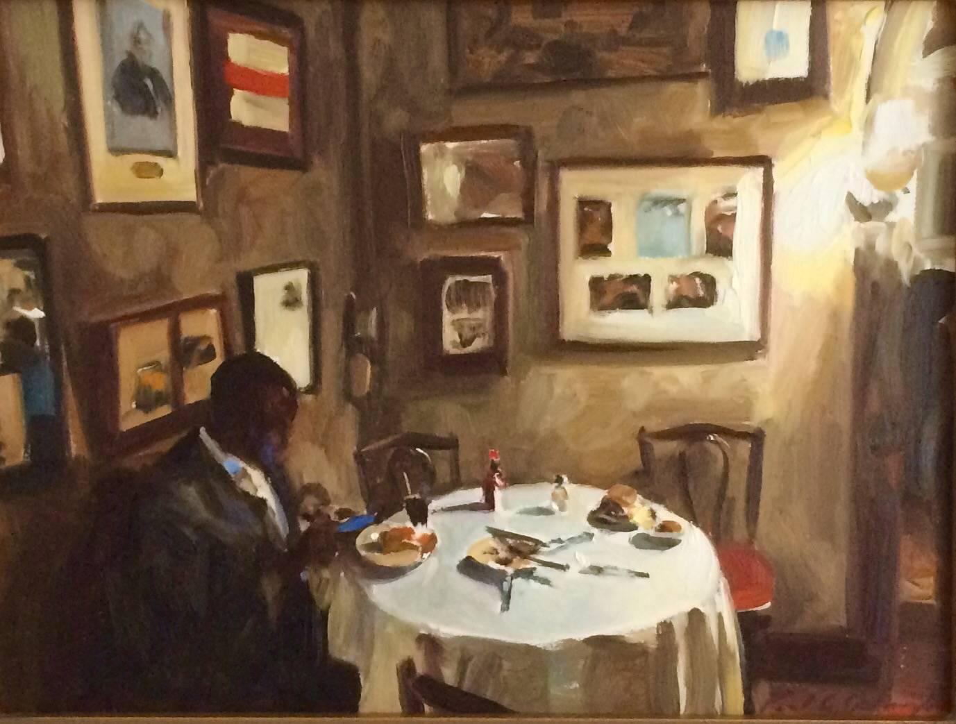 Paul G. Oxborough Portrait Painting - Corner Table