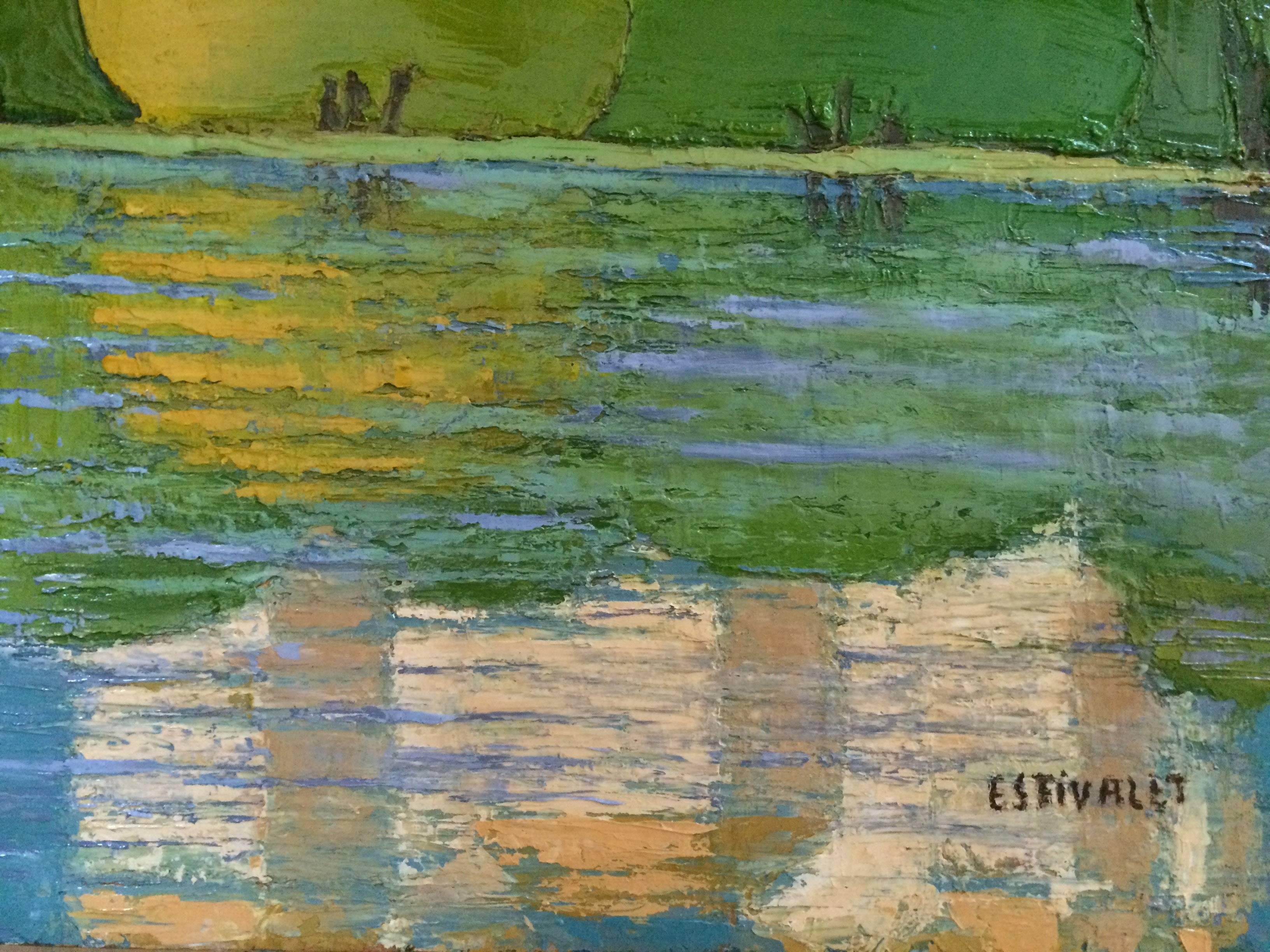 Lac D'Annacy - Painting by Elisabeth Estivalet