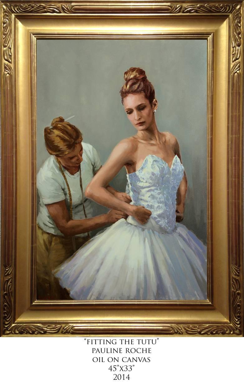 Fitting The Tutu - Painting by Pauline Roche