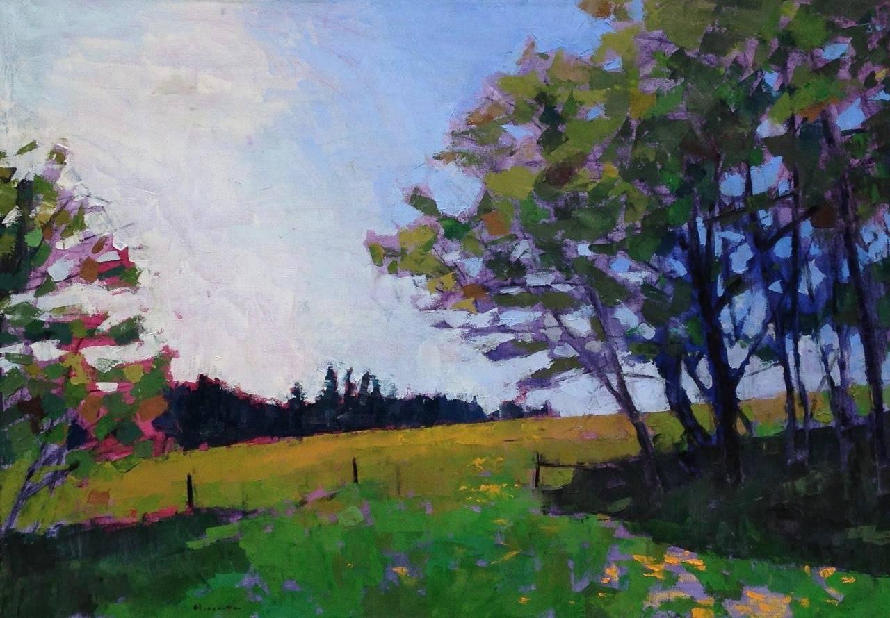 Spring Field - Painting by Larry Horowitz
