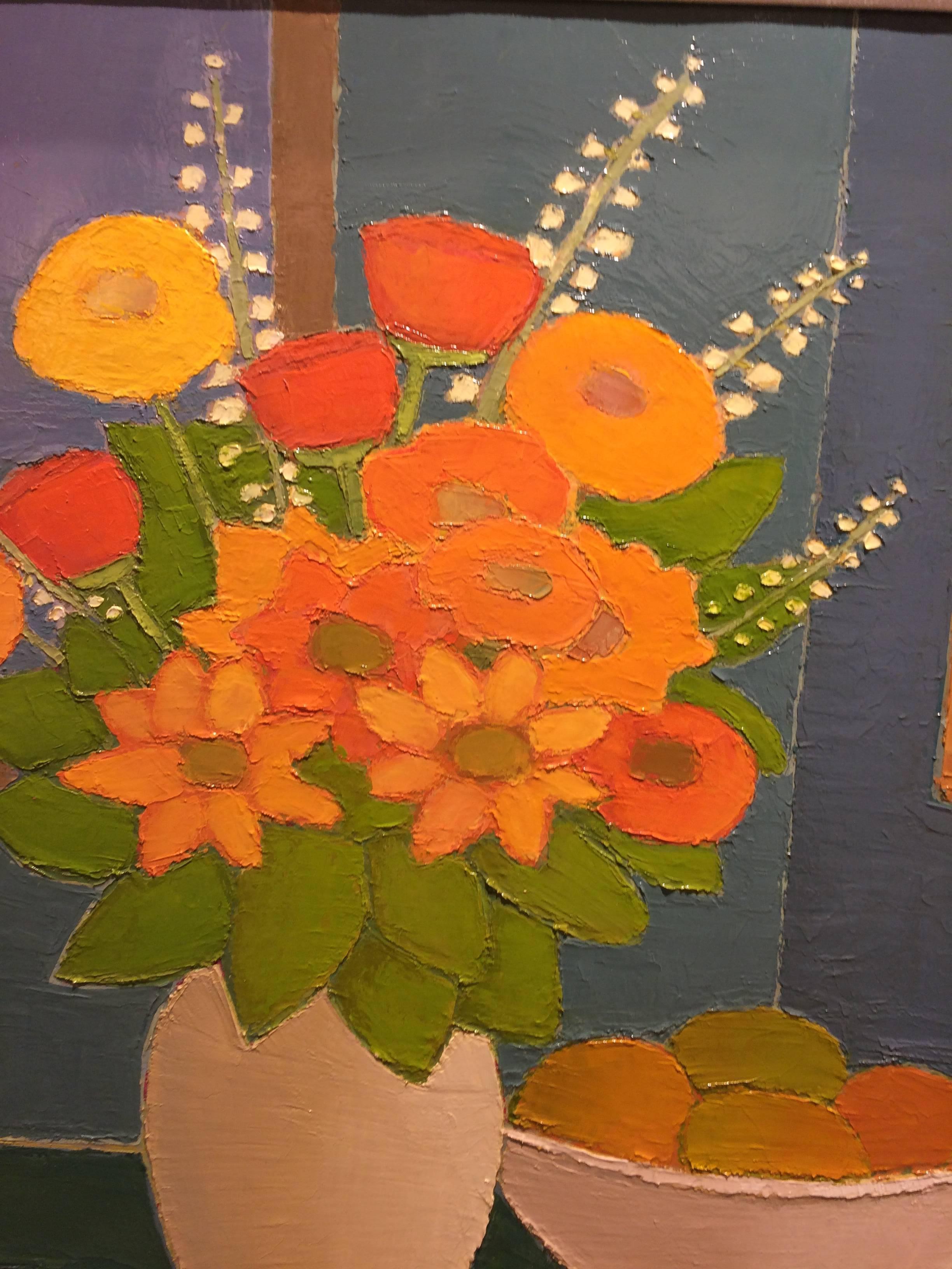Les Fruits El Les Fleurs - Painting by Elisabeth Estivalet