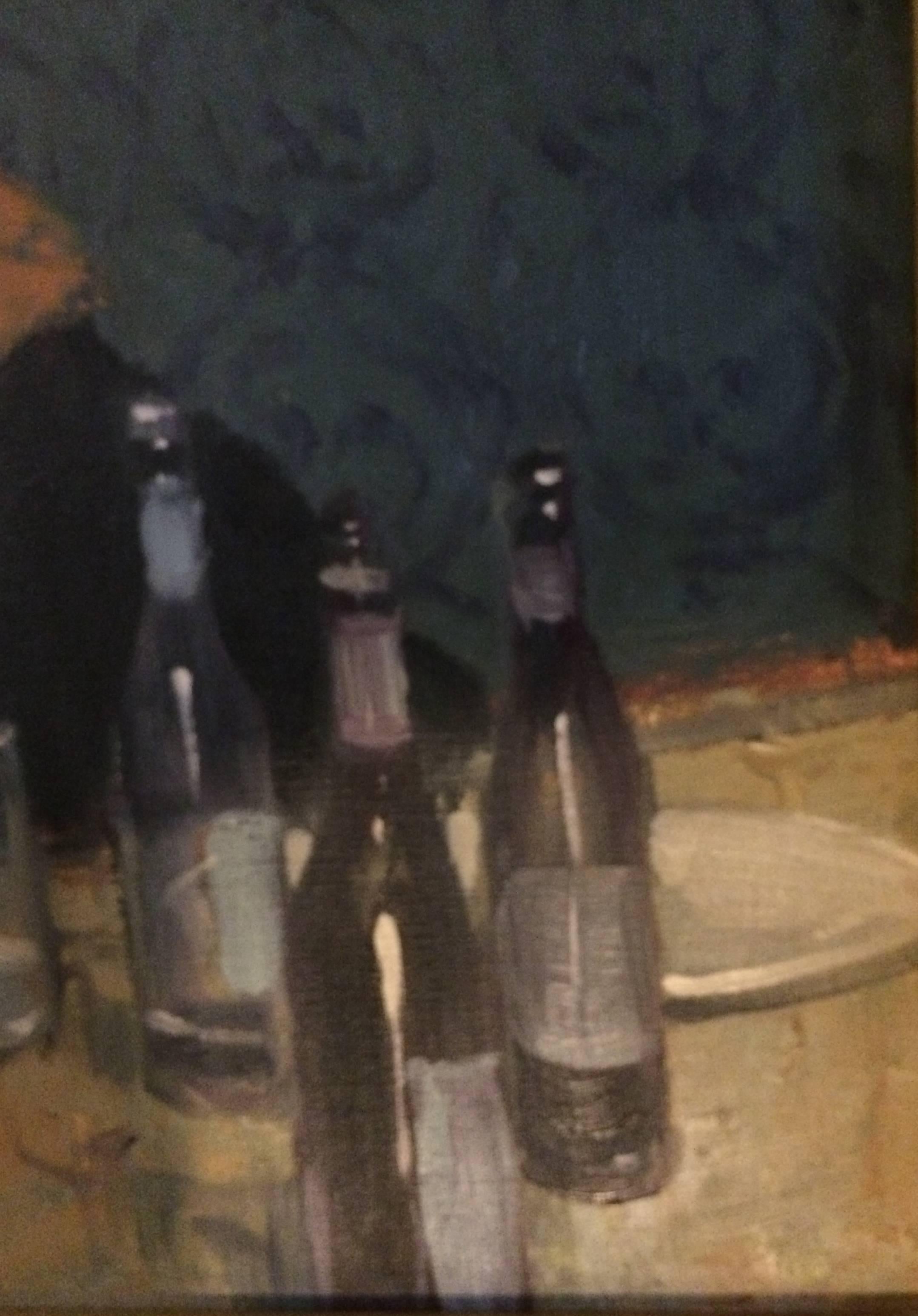 Ehepaar zusammen (Grau), Interior Painting, von Malcolm Liepke