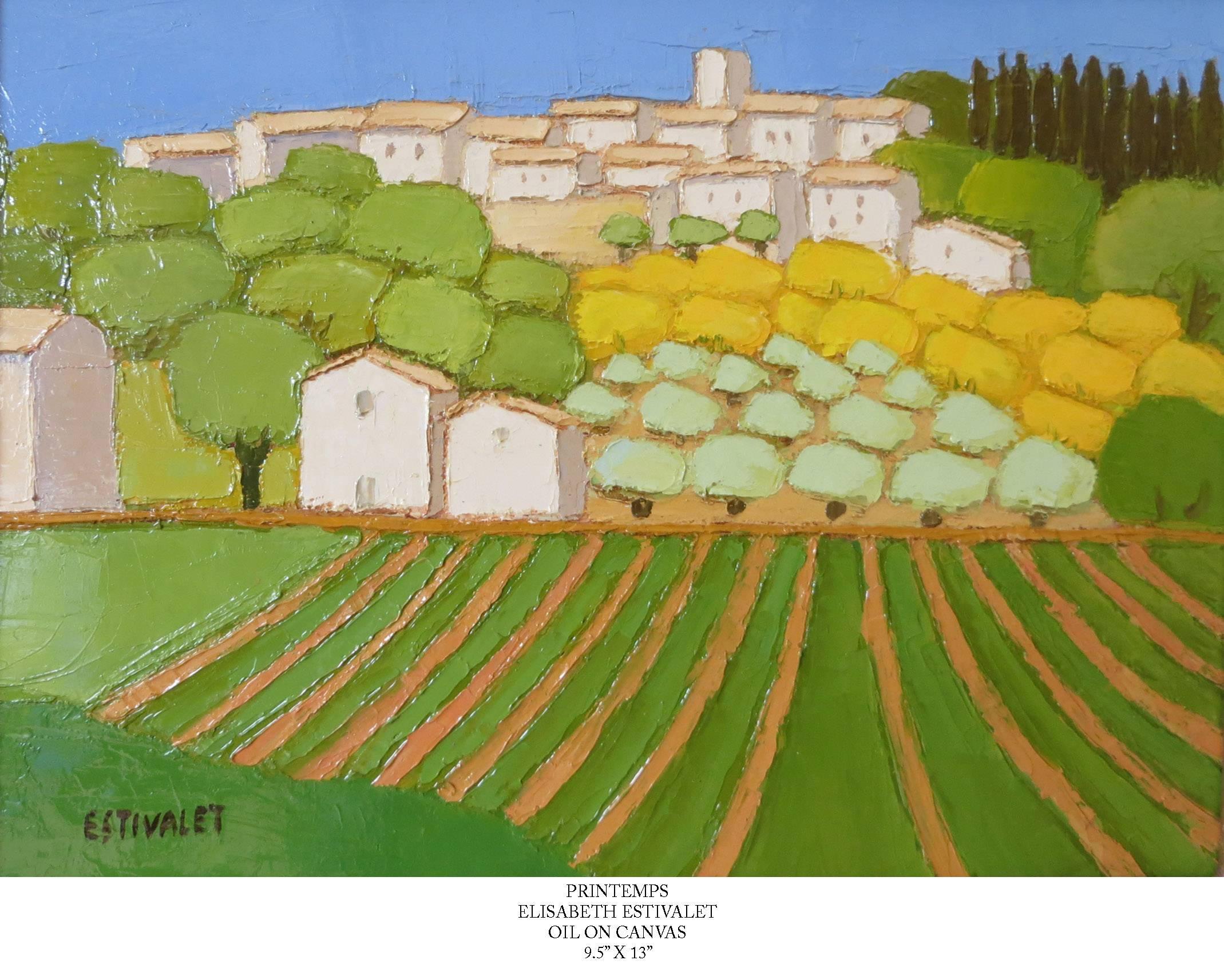 Printemps - Painting by Elisabeth Estivalet