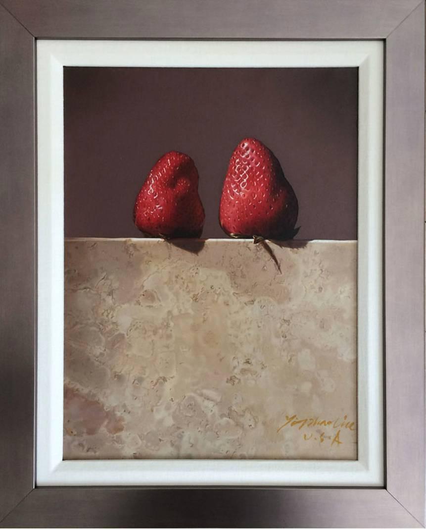 Strawberry Duet - Painting by Yingzhao Liu