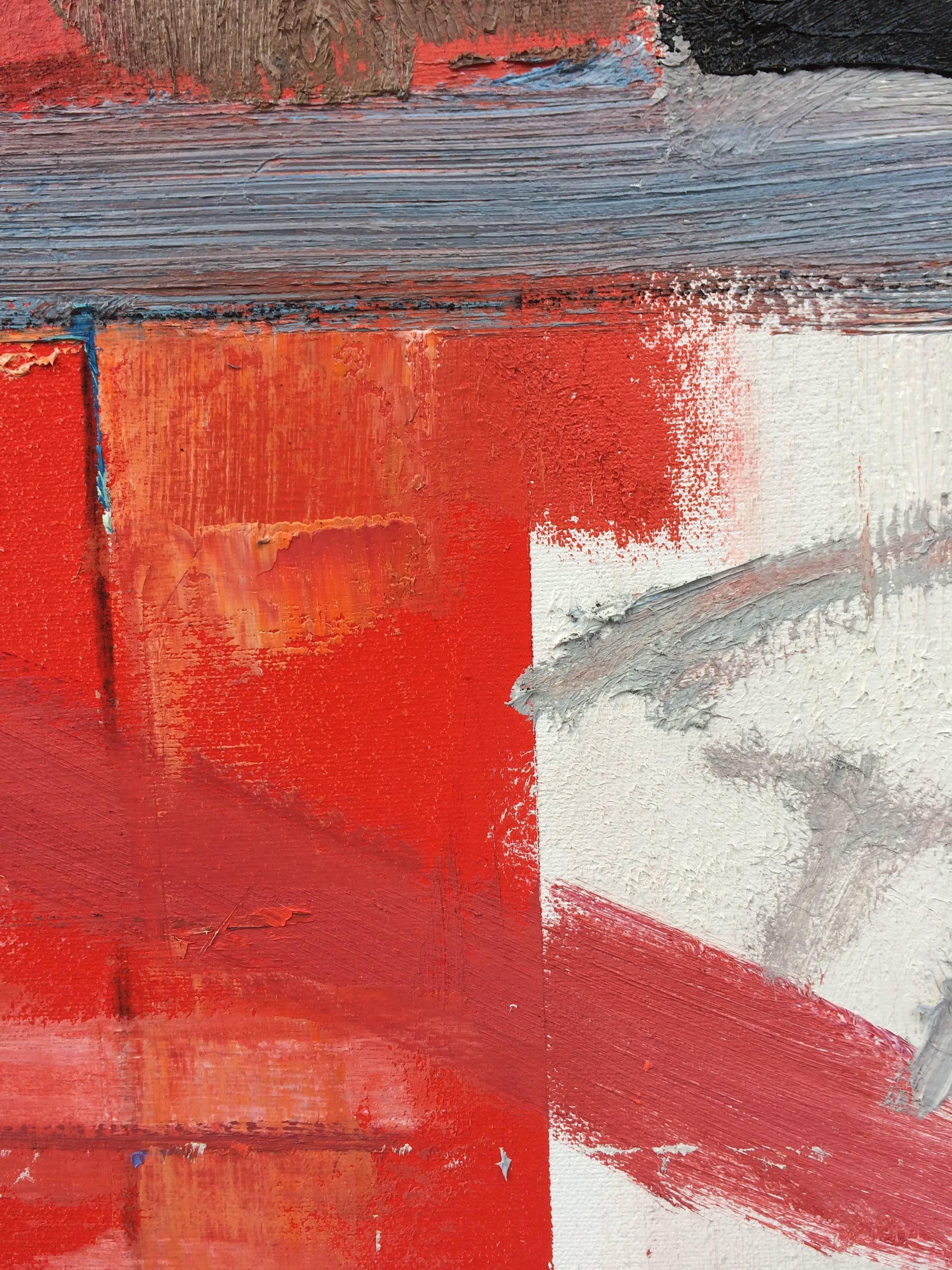 Gratitude In Red - Contemporary Painting by David Michael Slonim