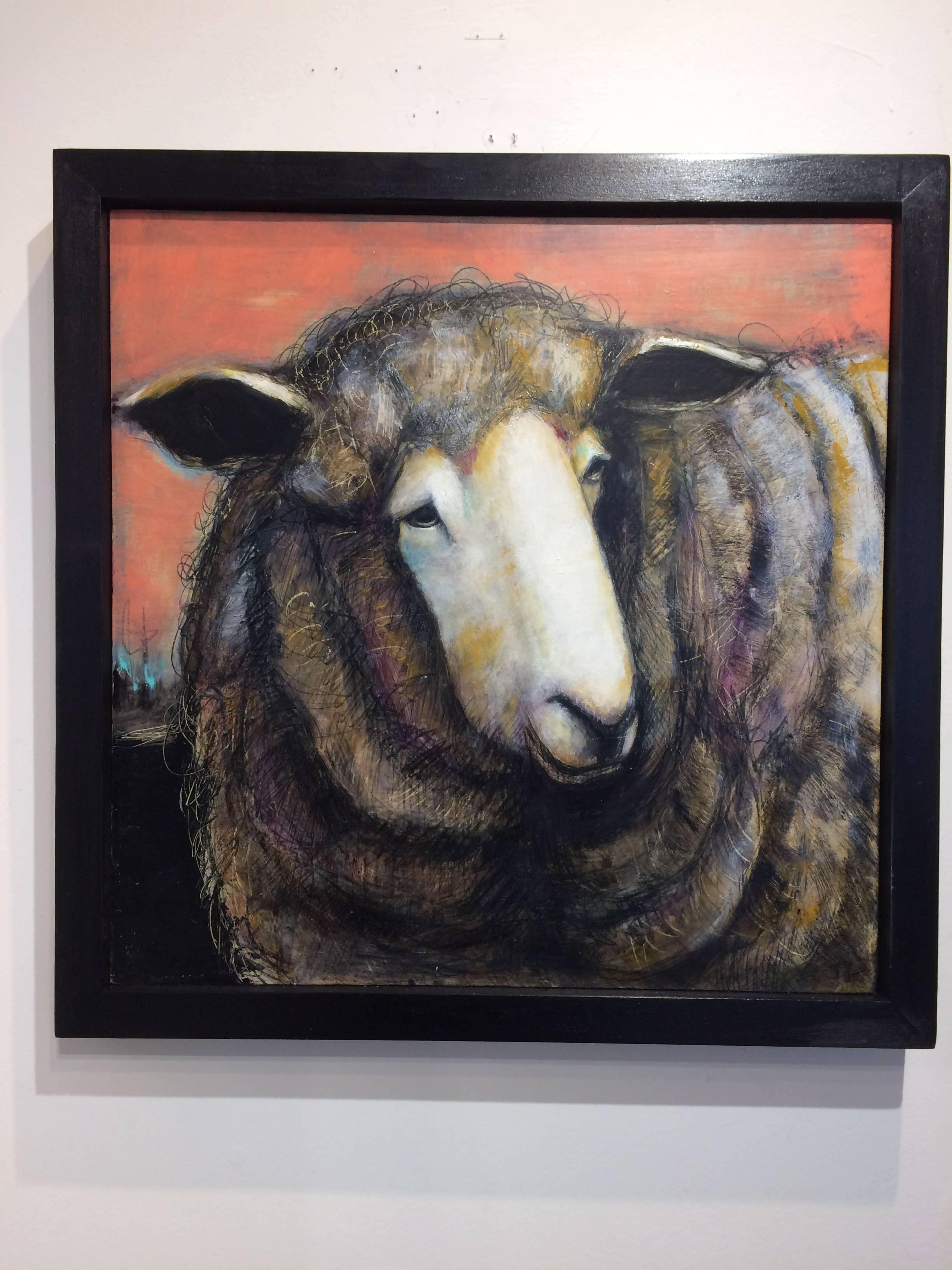 Treacy Ziegler Landscape Painting - Hebridean Sheep I (Mother)