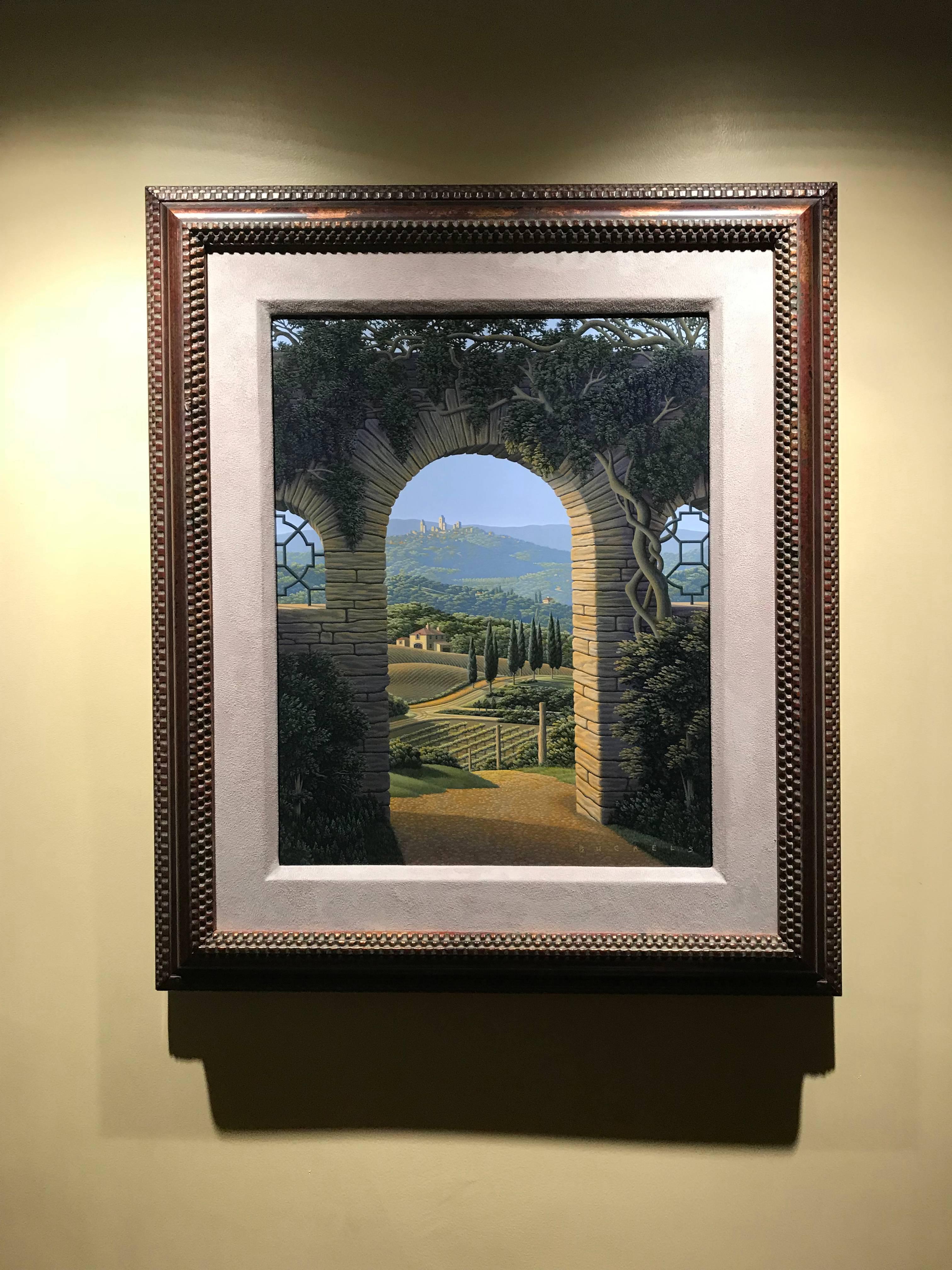 Towers Of san Gimignano - Painting by Jim Buckels