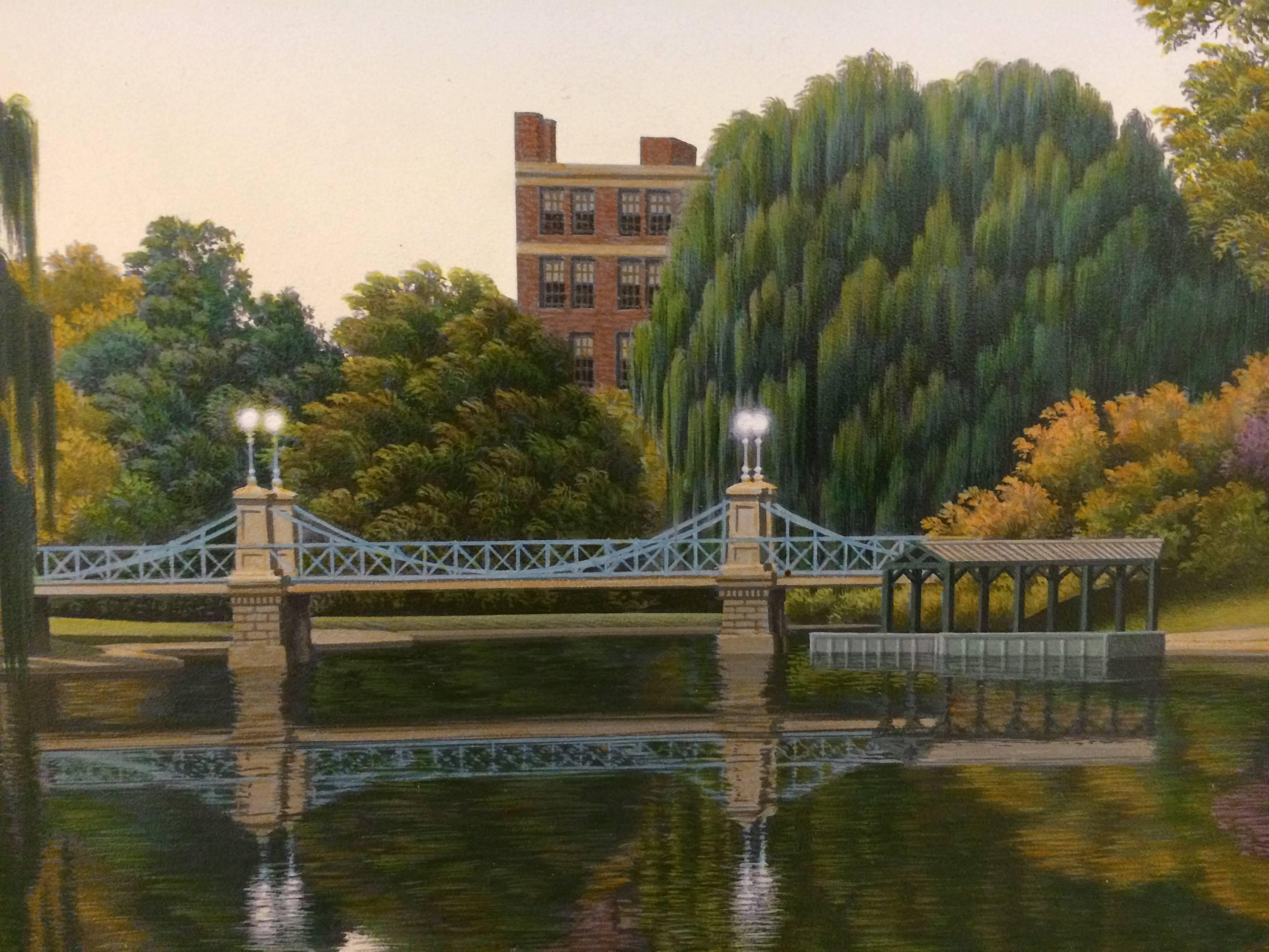 Boston Public Garden - Painting by Jim Buckels