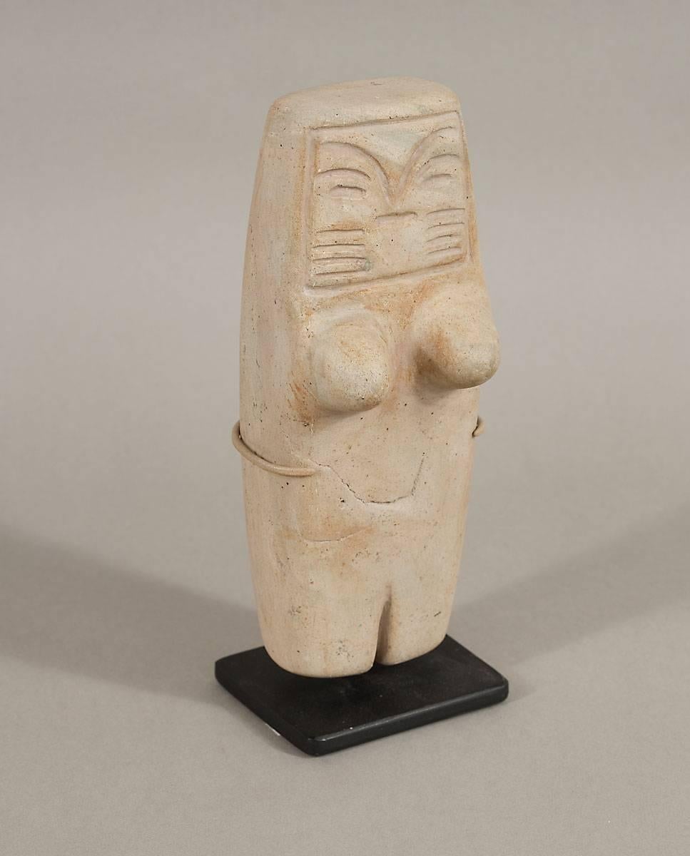 Unknown Figurative Sculpture - Valdivia #63 - Female Figure