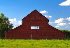 Red Barn (barn, red, green grass, blue sky)