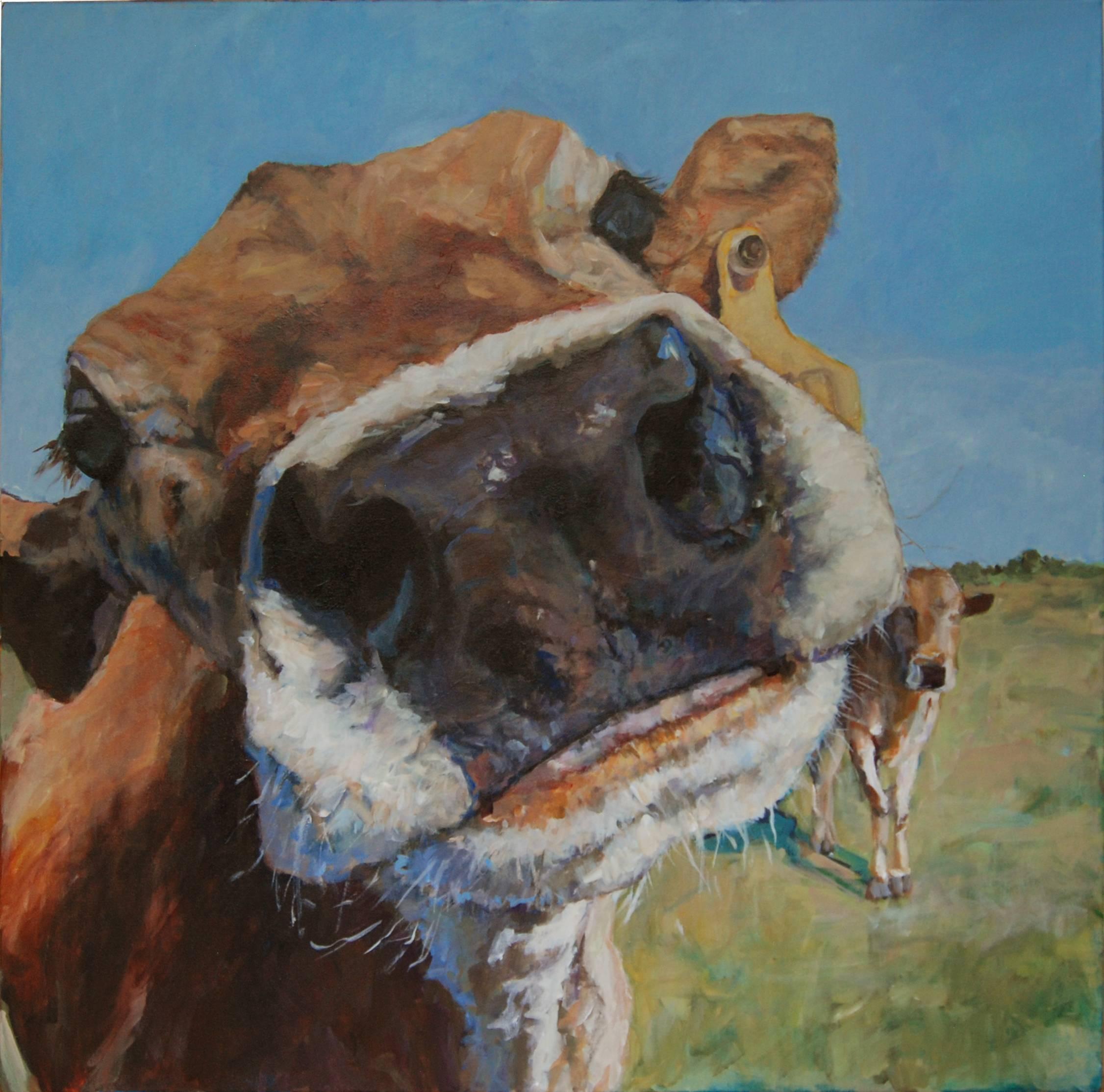 Heather Foster Animal Painting - She's A Little Cheeky