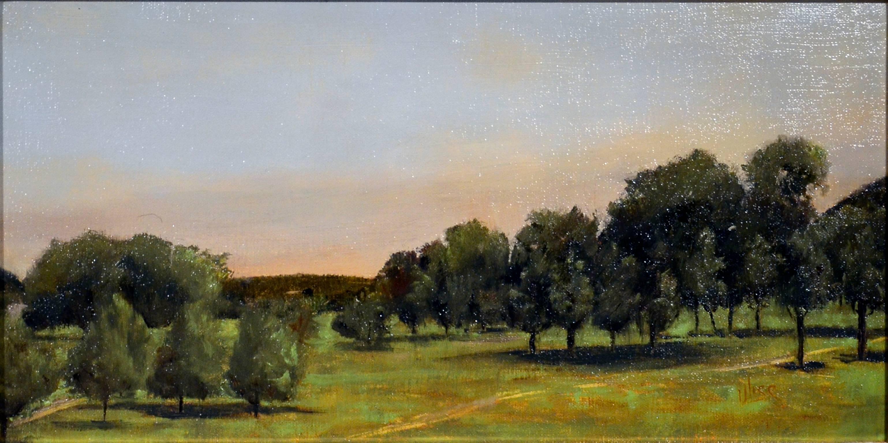 Marie Figge Wise Landscape Painting - Fore (landscape, trees, green)