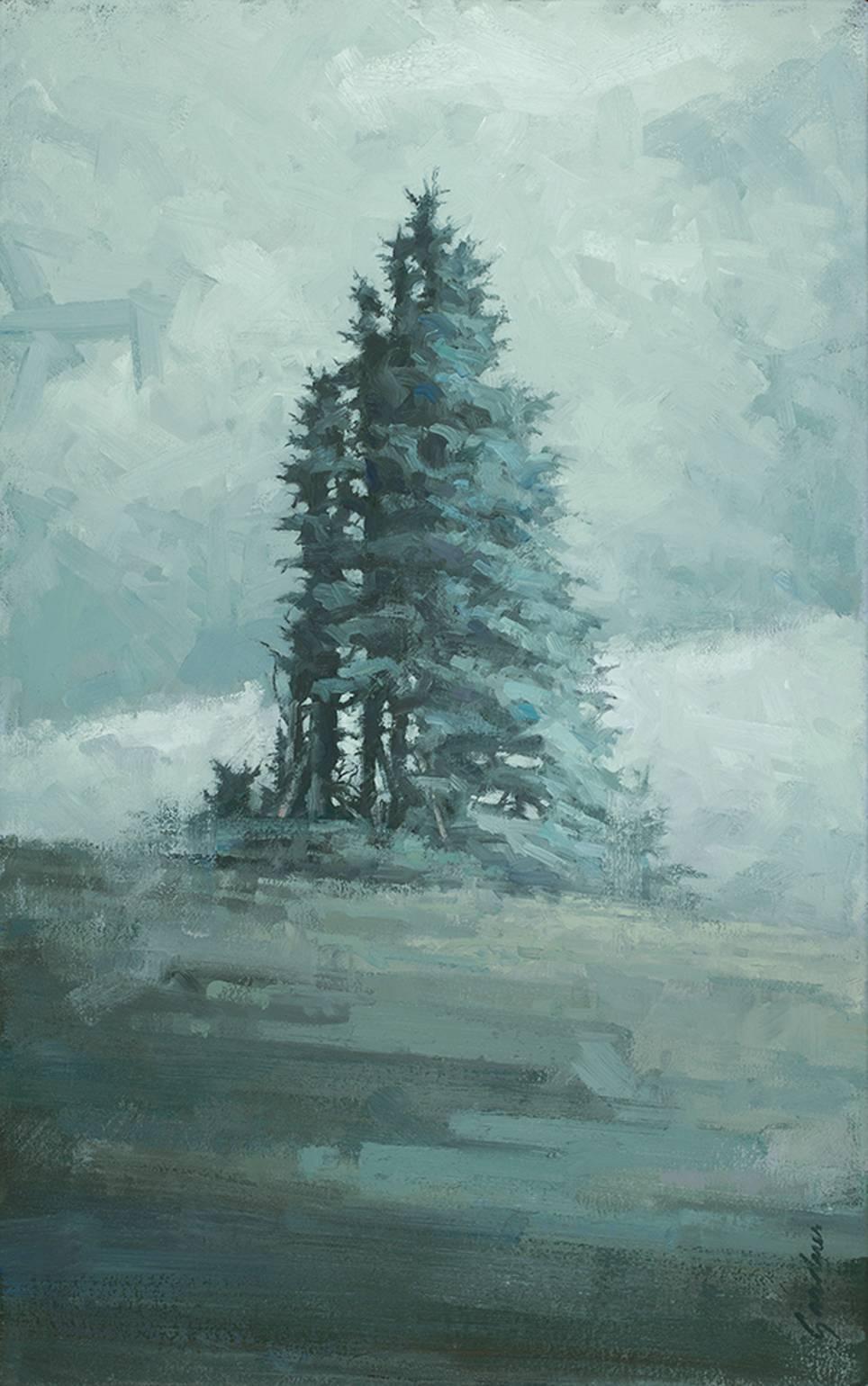 Terry Gardner Landscape Painting - Family of Pines