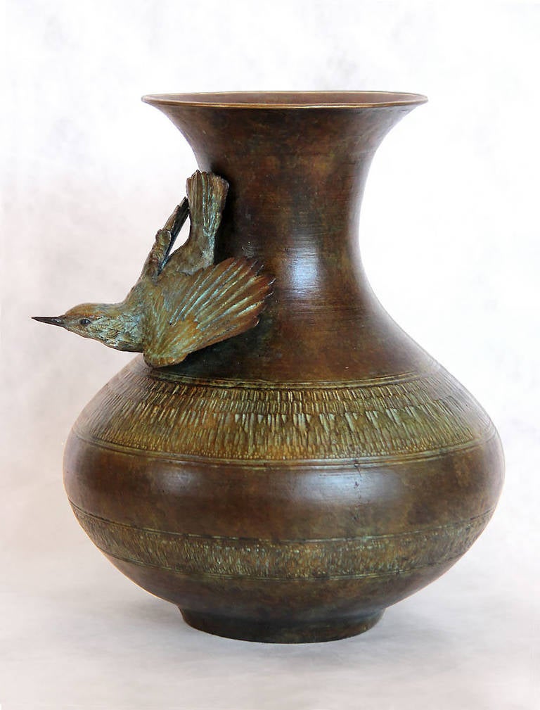 Songbird Vase - Sculpture by Neil Clifford