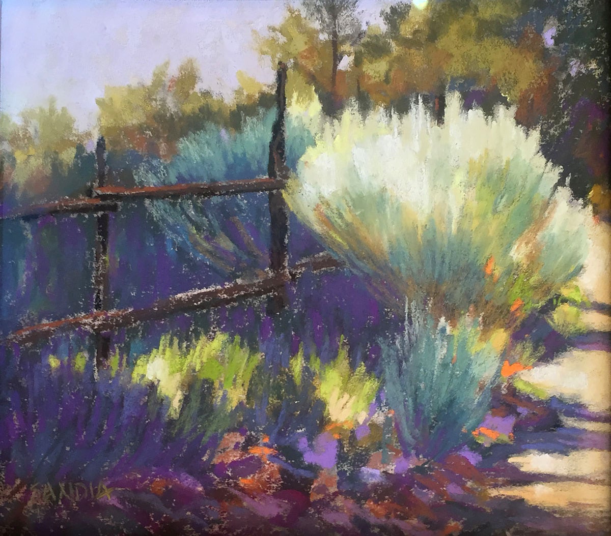 Elizabeth Sandia Landscape Art - Chamisa