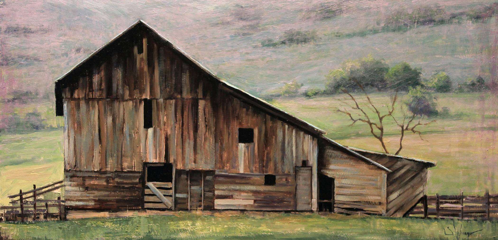 Simon Winegar Landscape Painting - Barn #4, Richmond, UT