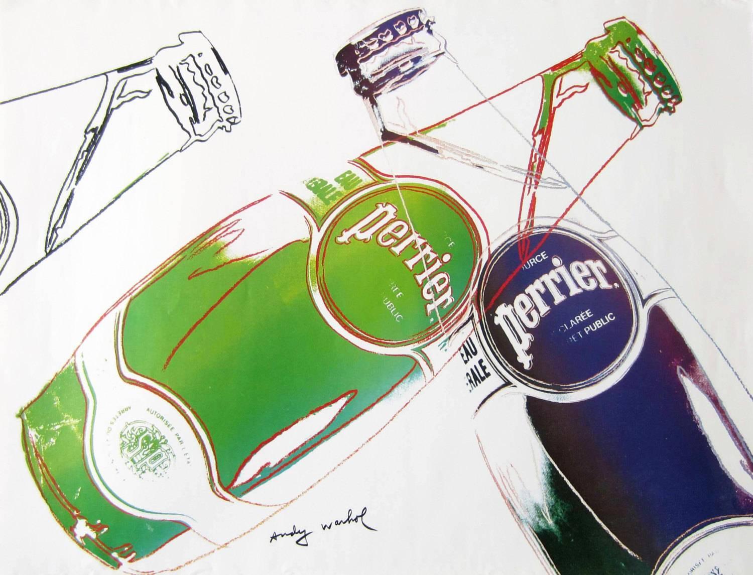Perrier (White) - Print by Andy Warhol