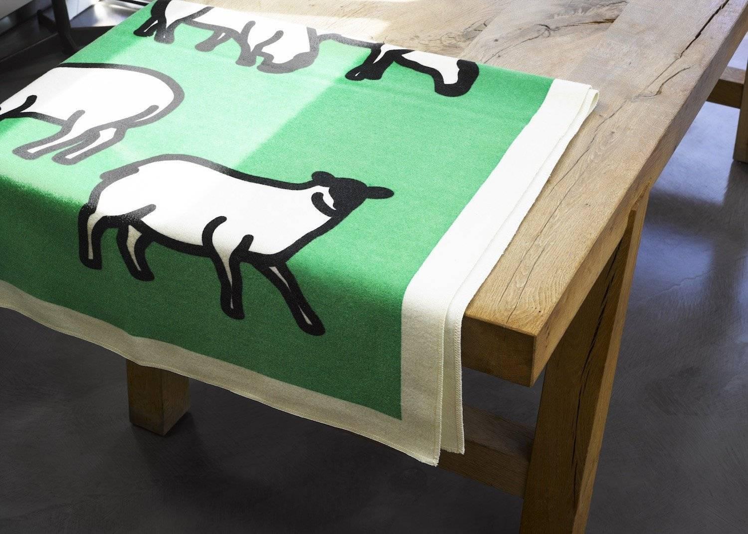 julian opie sheep blanket