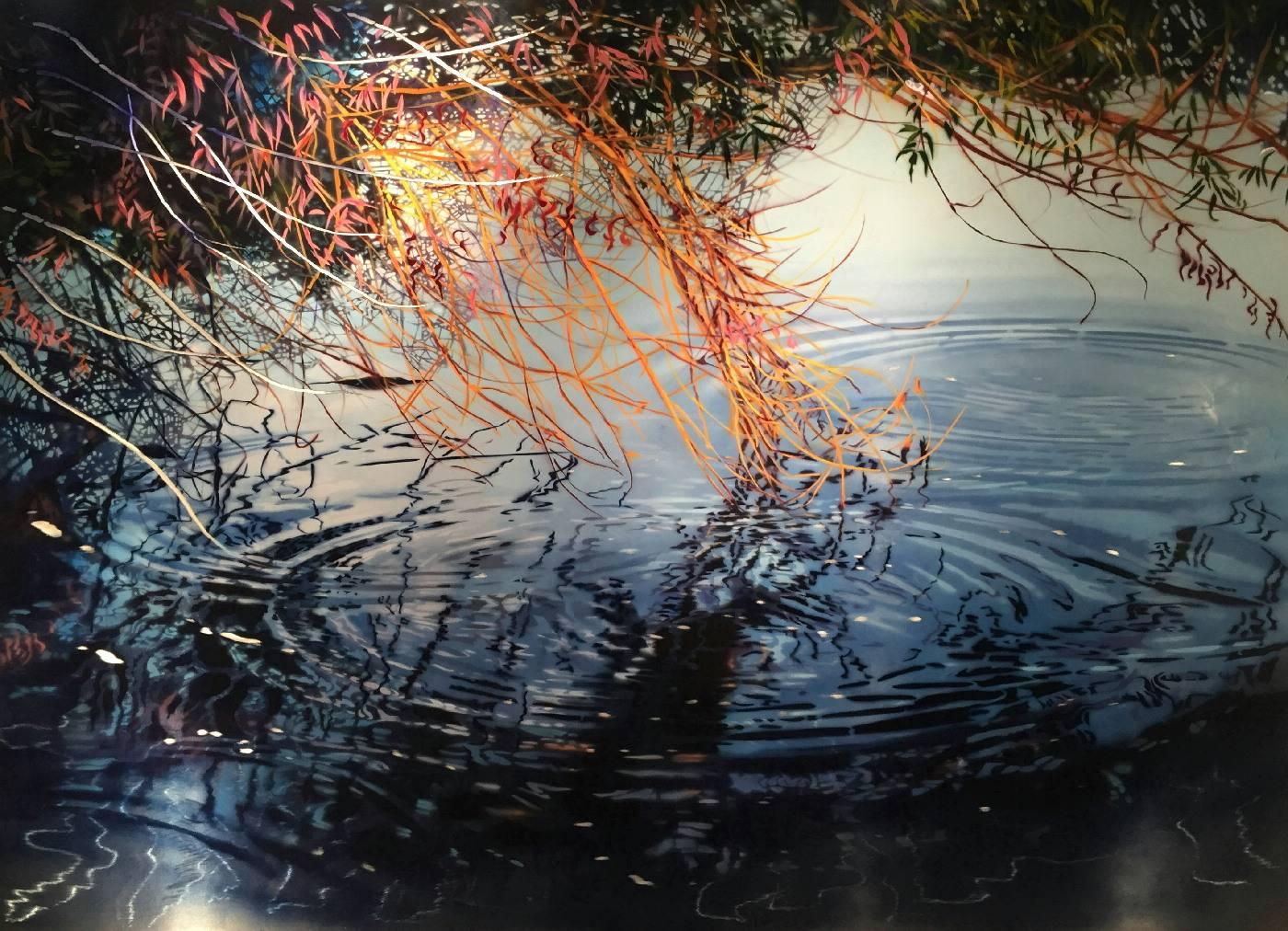 David Kessler Landscape Painting - Lace Over Rings