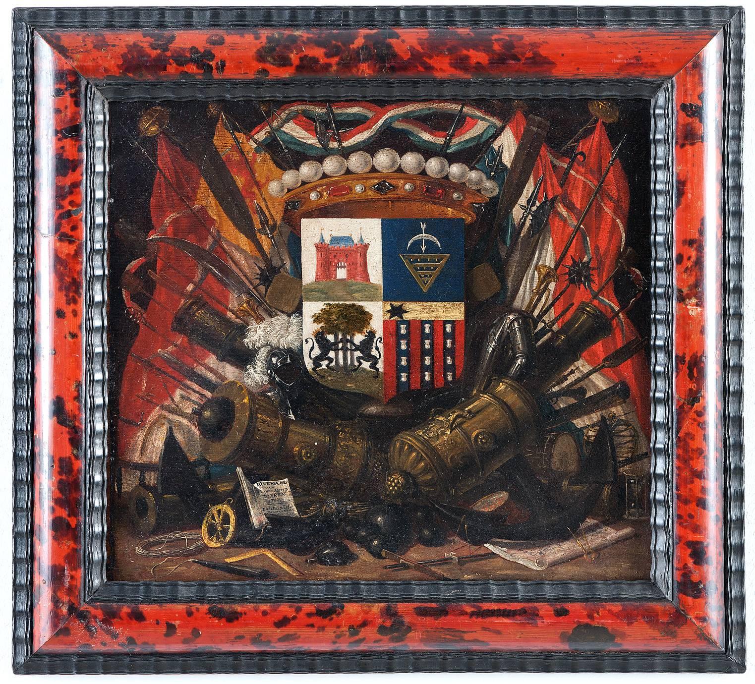 Unknown Still-Life Painting - Coat of Arms of a Ship of the Dutch East India Company (VOC)