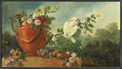 Still-Life with flowers and a cockatoo