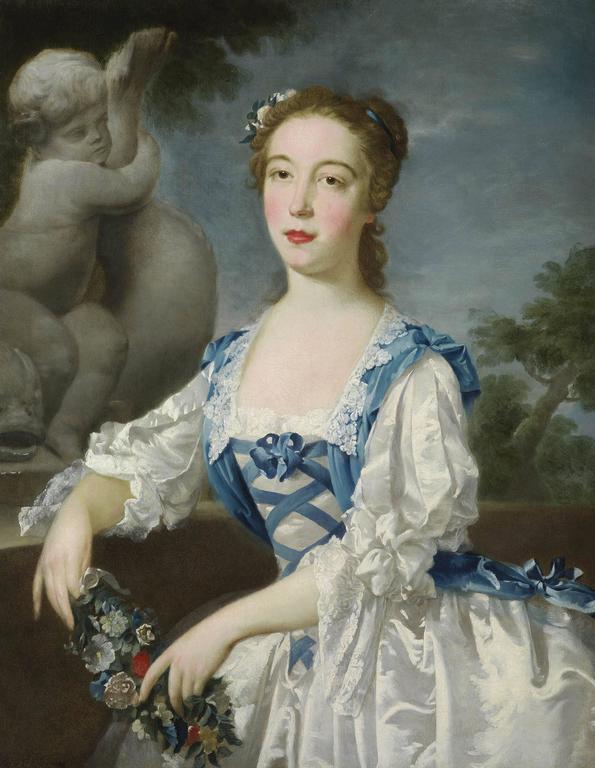 Bartholomew Dandridge Portrait Painting - Portrait of a young girl