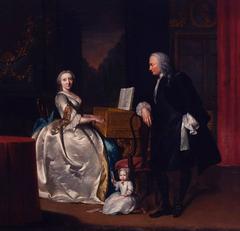 A portrait of the Hageman family in an interior