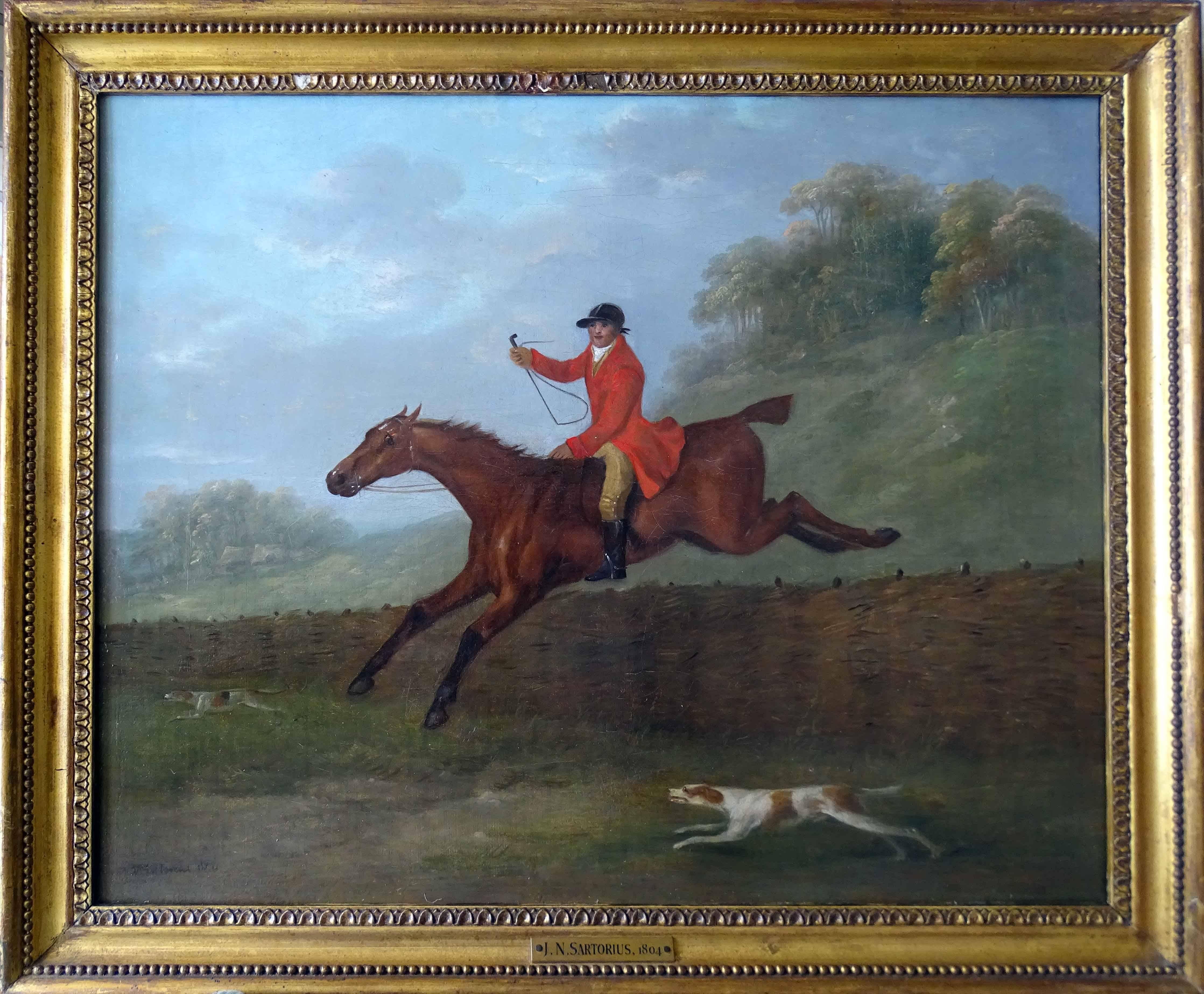 A set of four hunting scenes - Painting by John Nott Sartorius SNR