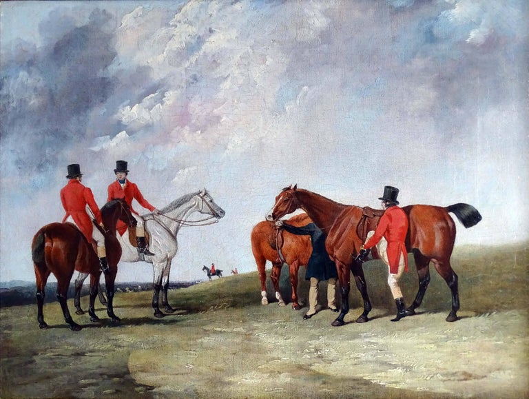 Abraham Cooper Animal Painting - A hunting party