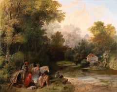 The Encampment by a stream