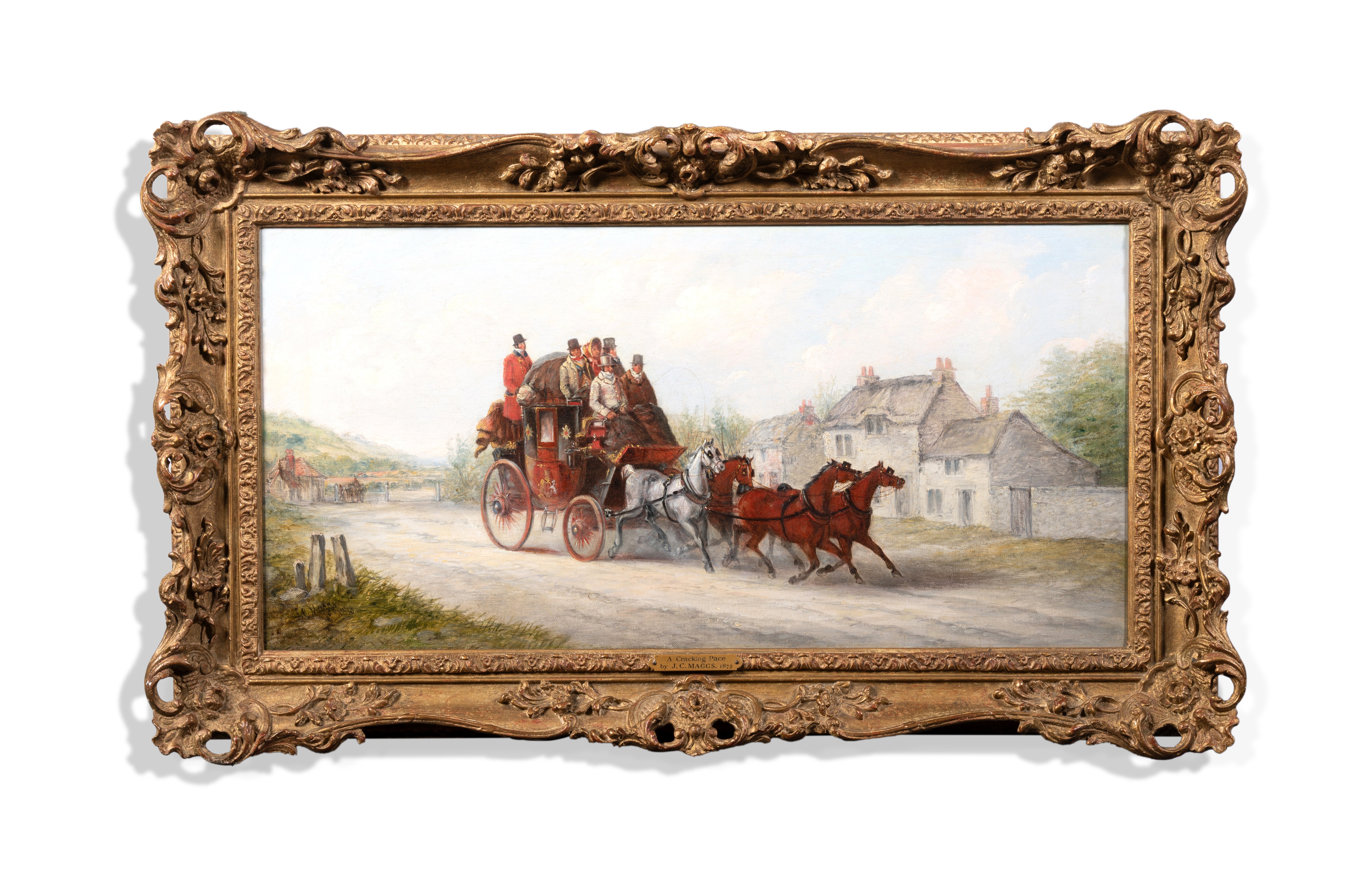 John Charles Maggs Landscape Painting – Ein rasantes Tempo