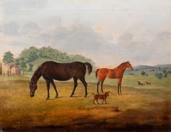 Grazing horses
