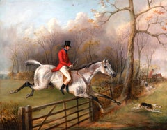 A huntsman jumping a five bar gate