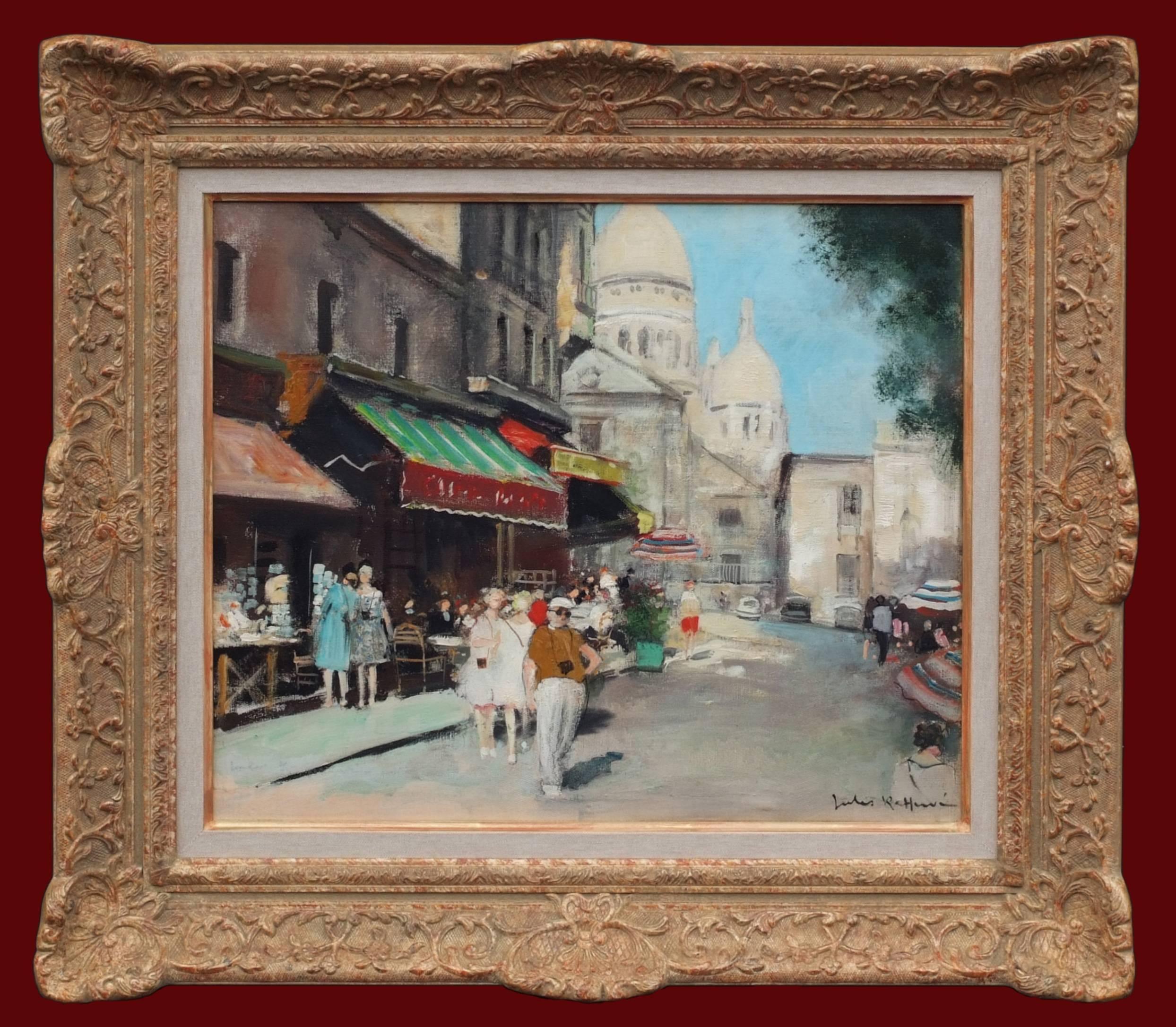 Painting 20th Century Post Impressionist Paris Montmartre