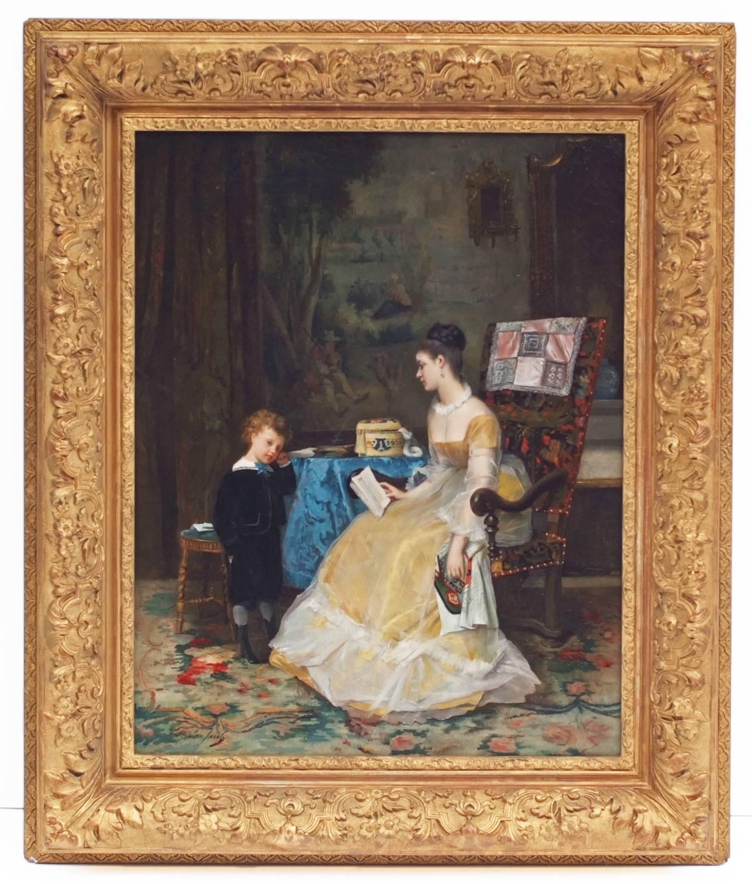 Painting 19th Century Childhood Interior Portraits