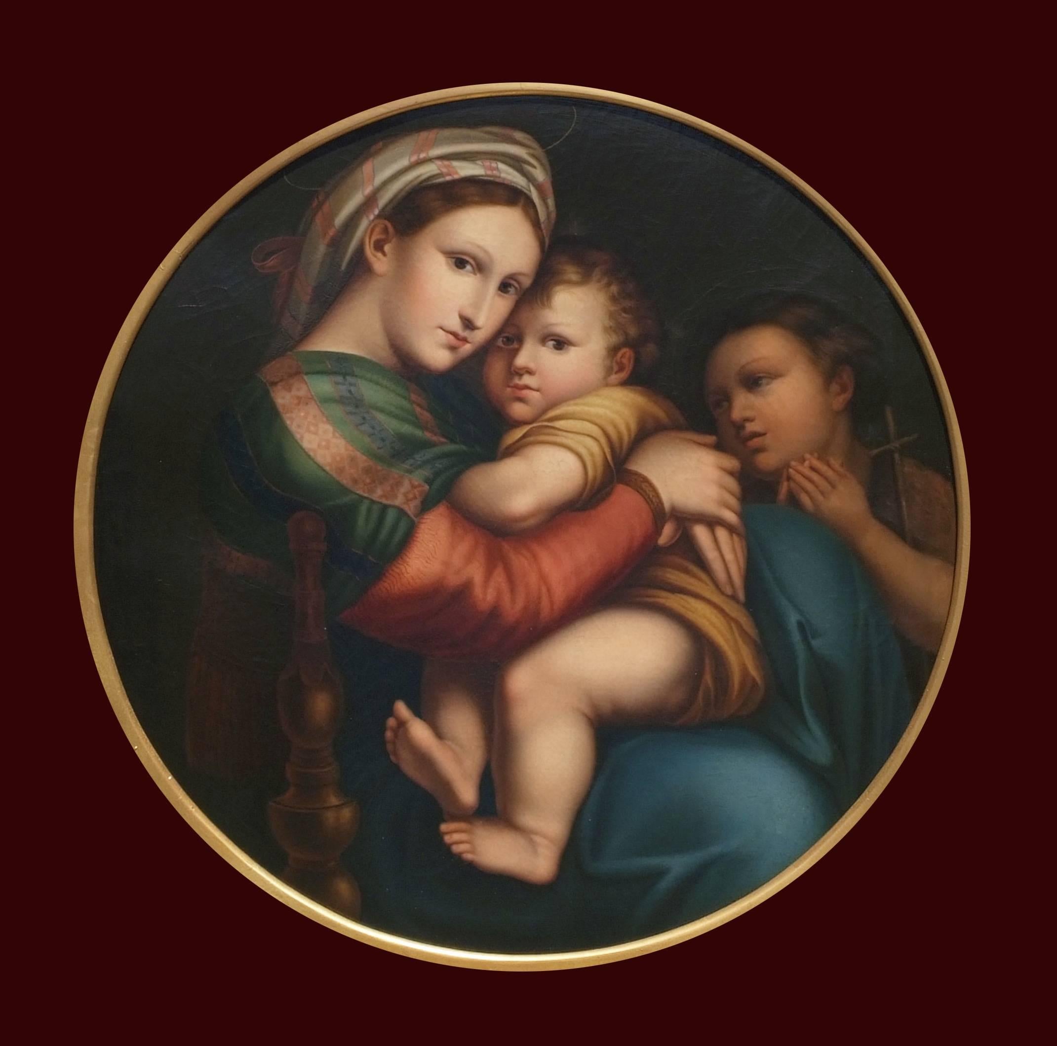 Peinture du 19e siècle d'après le vieux maître italien de la Renaissance, Raphael   - Marron Portrait Painting par Unknown