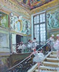Impressionist Painting  20th Century Ballet Dancers in Paris Opera Garnier