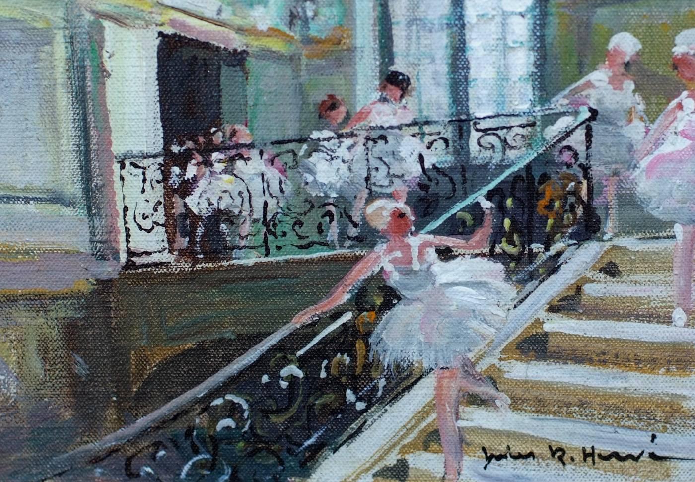 Impressionist Painting  20th Century Ballet Dancers in Paris Opera Garnier 3