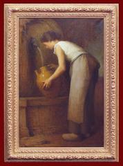 Painting 19th century old master rural daily life