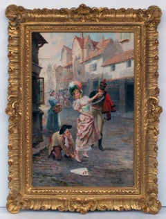 Antique Alonso PEREZ - Painting Genre Scene in Paris