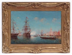 Antique Leopold ZILLER - Painting of Venice on celebration day