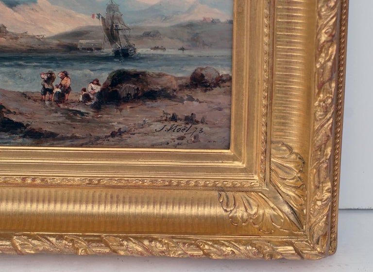 Jules Achille Noel - Jules Noel - Painting 1873 - Lively marine with